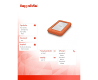 LaCie Rugged Mini 4TB USB 3.2 Gen. 1 Pomarańczowo-Szary - 298291 - zdjęcie 8